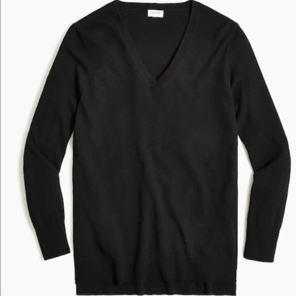J Crew Factory Wool Blend V Neck Tunic Sweater BB086 - Picture 1 of 5